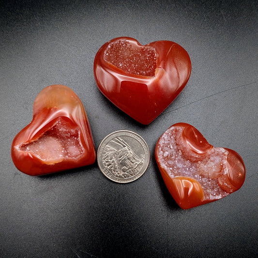 Druzy Carnelian Heart