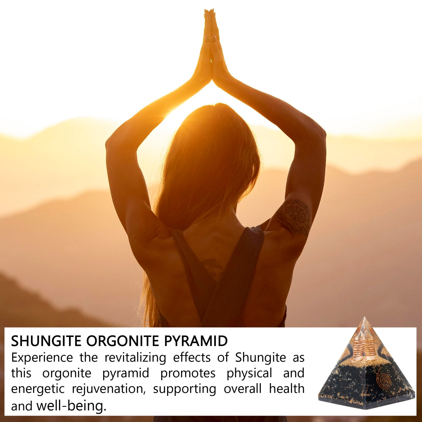 Selenite Orgonite Pyramid for Clarity, Emotional Healing, Spiritual Connection | Orgonite orgone pyramids with Copper Coil and Crystal Quartz for Chakra Protection (Selenite)