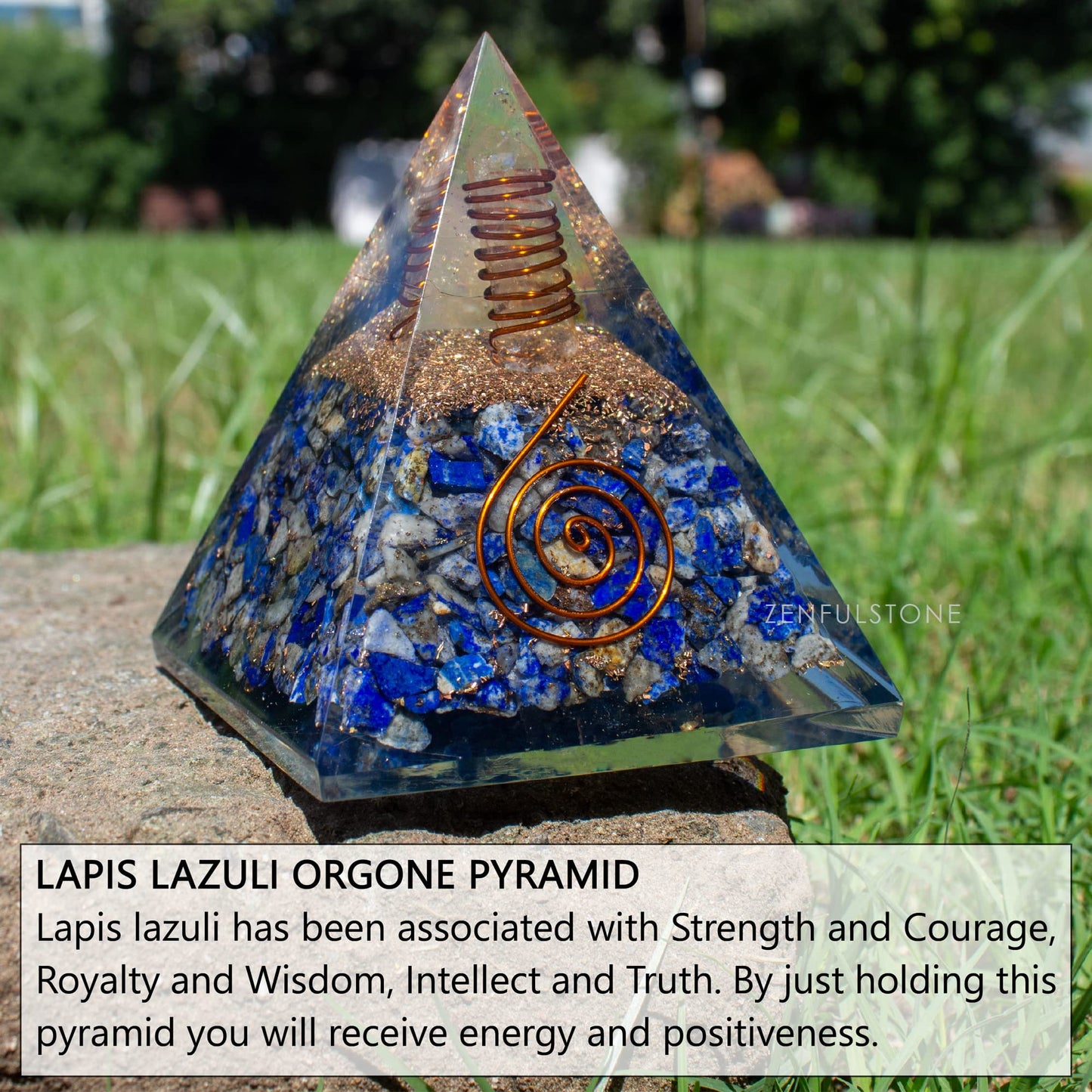 Selenite Orgonite Pyramid for Clarity, Emotional Healing, Spiritual Connection | Orgonite orgone pyramids with Copper Coil and Crystal Quartz for Chakra Protection (Selenite)