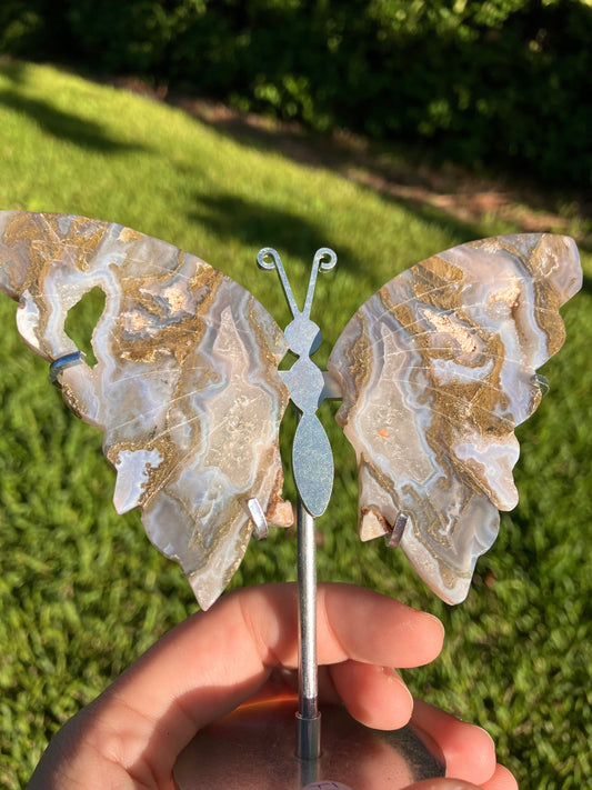 Moss Agate Butterfly