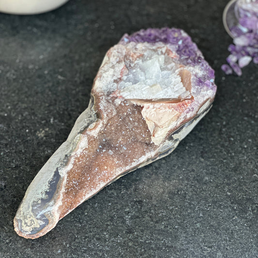 Amethyst centerpiece natural crystal stone