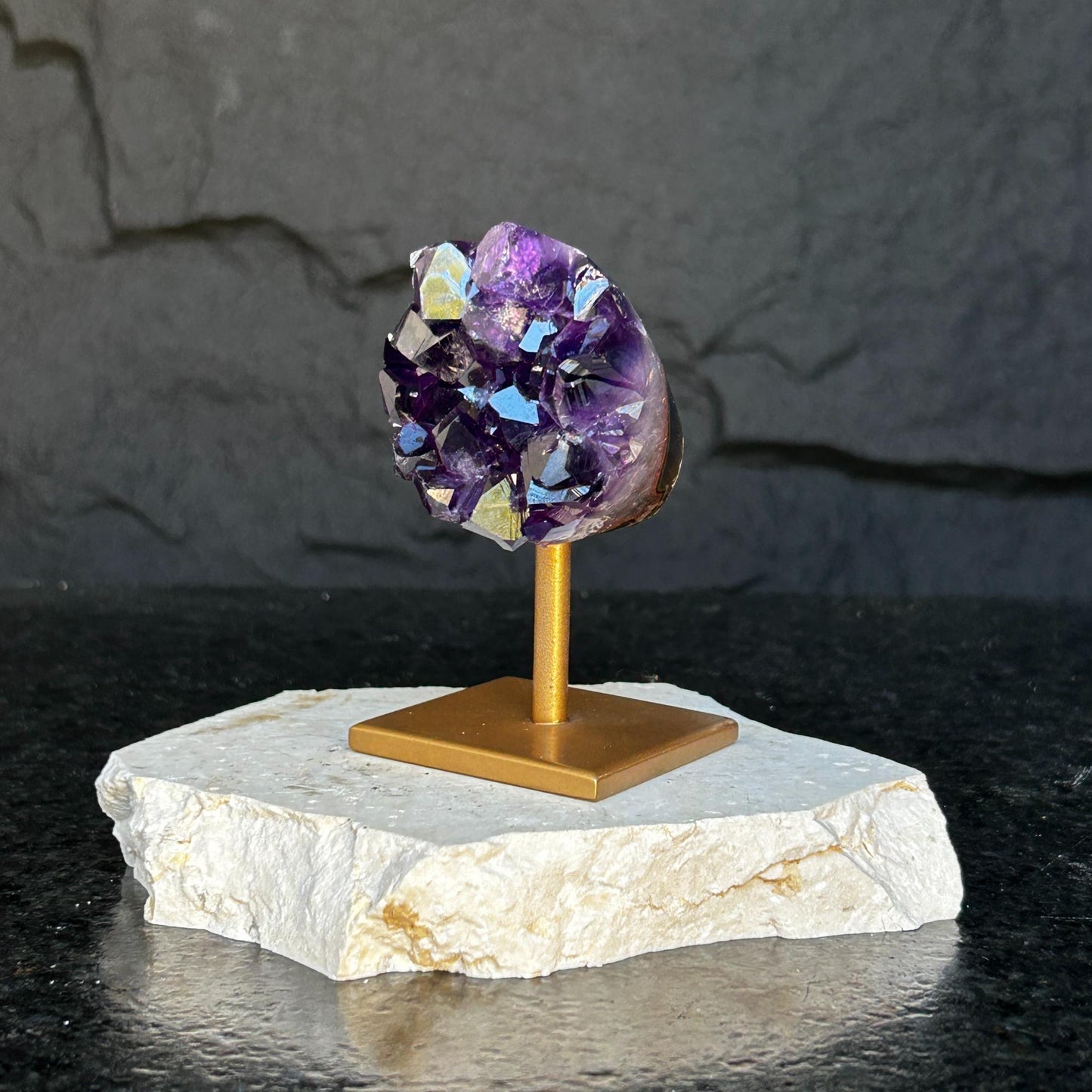 Natural amethyst geode galaxy crystal