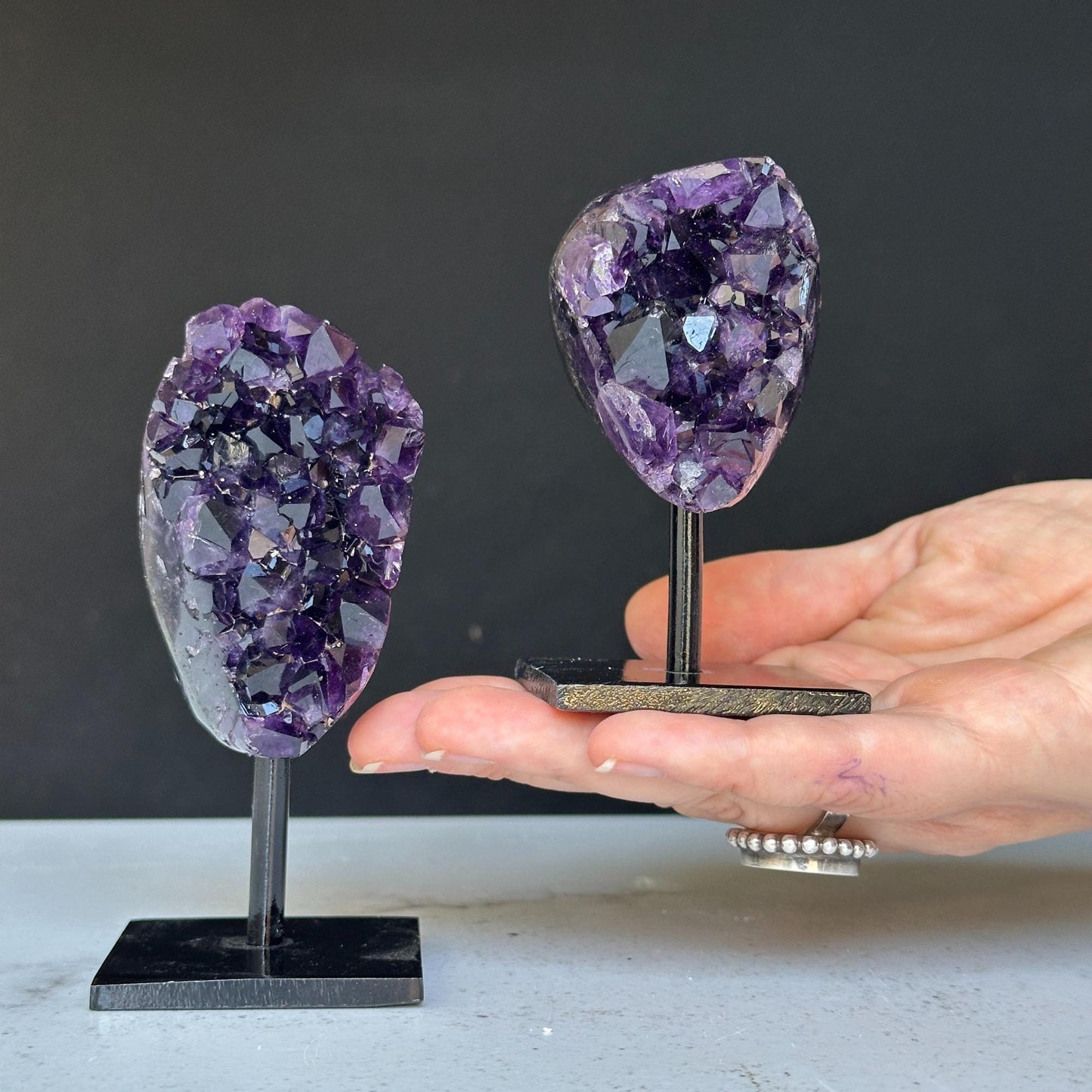 Natural amethyst geode galaxy crystal
