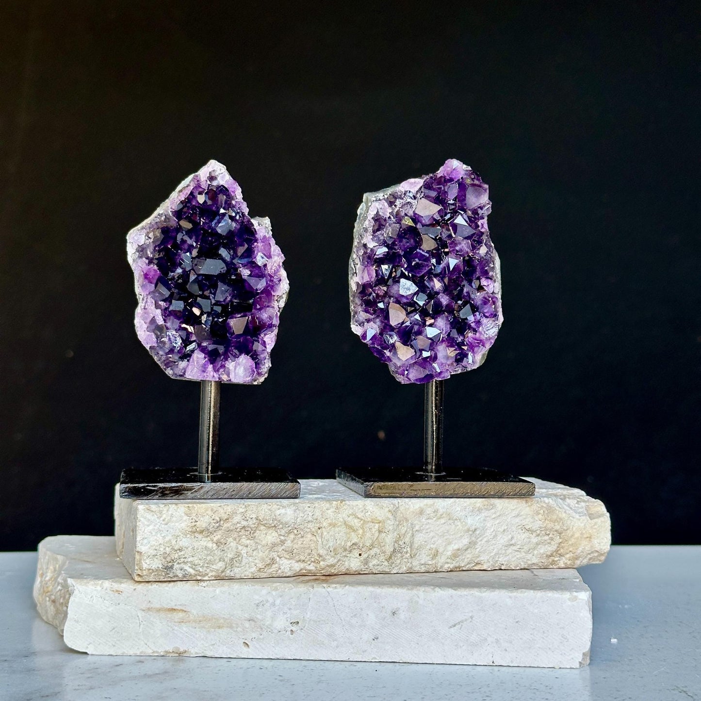 Natural amethyst geode galaxy crystal