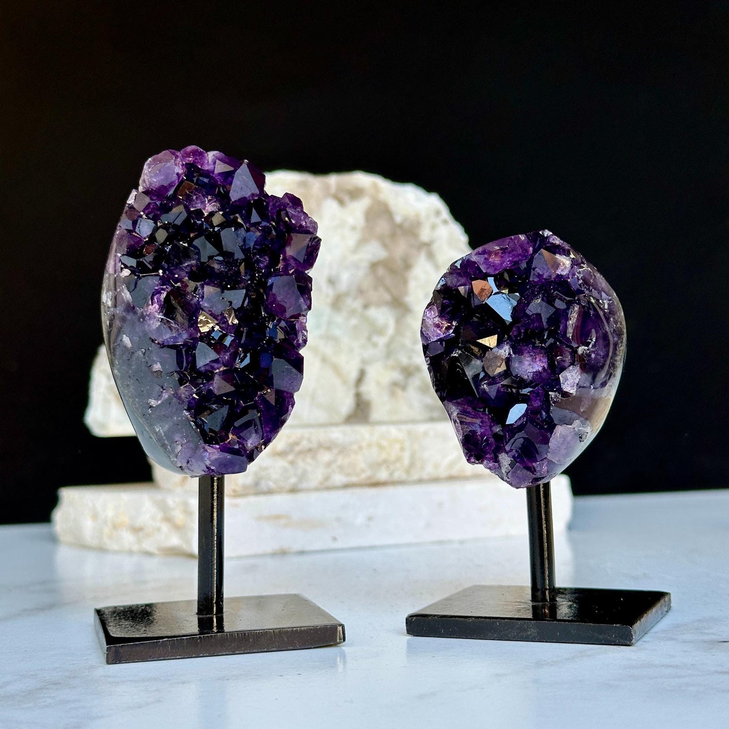 Natural amethyst geode galaxy crystal