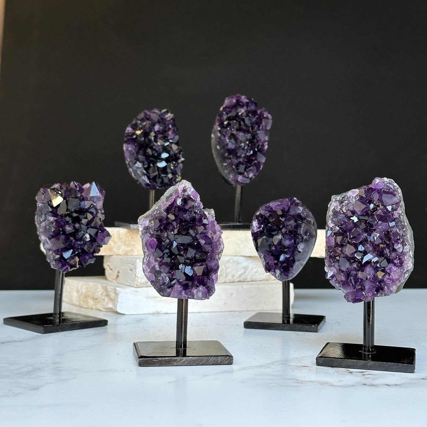 Natural amethyst geode galaxy crystal