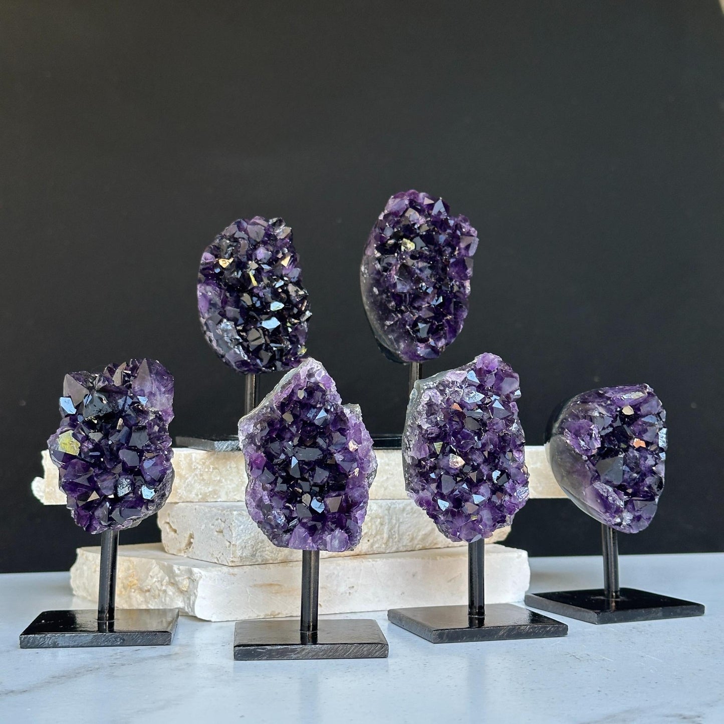Natural amethyst geode galaxy crystal
