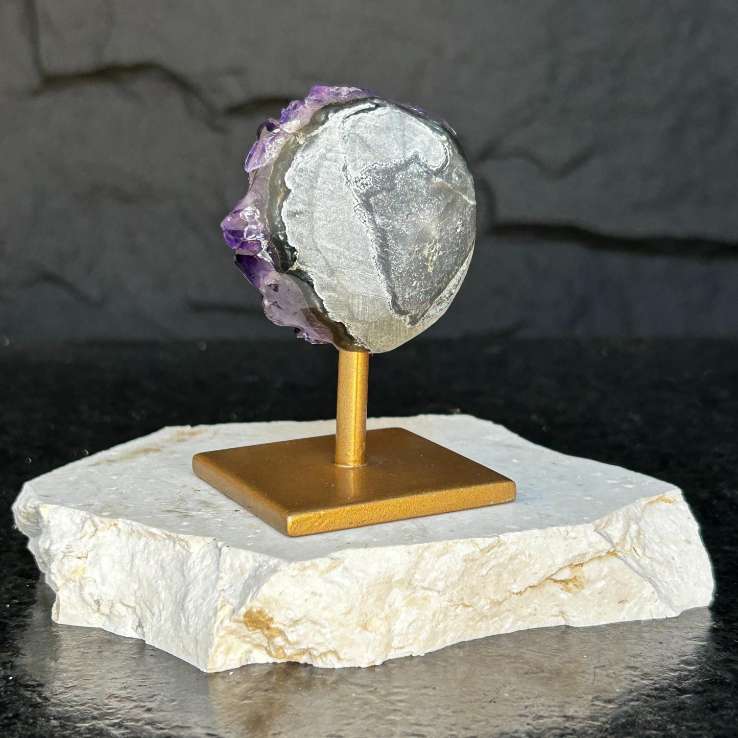 Natural amethyst geode galaxy crystal