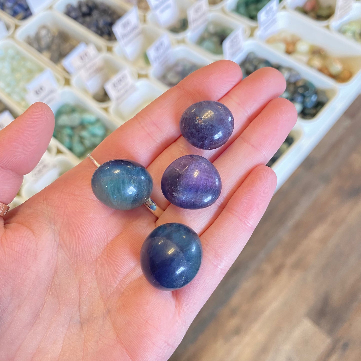 Fluorite Blue/Purple/Green (Decision Making) Tumbled Pocket Stone