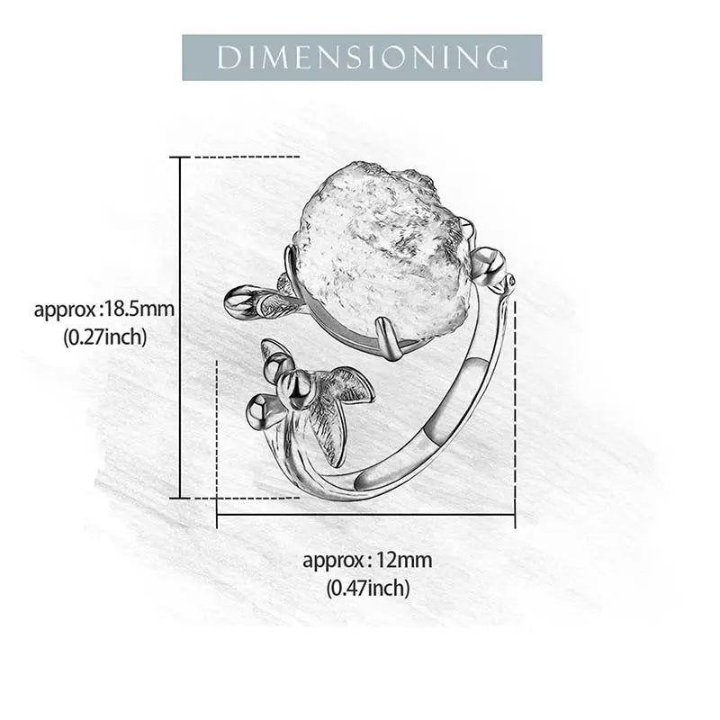 Aquamarine S925 Silver Ring Rain Designs