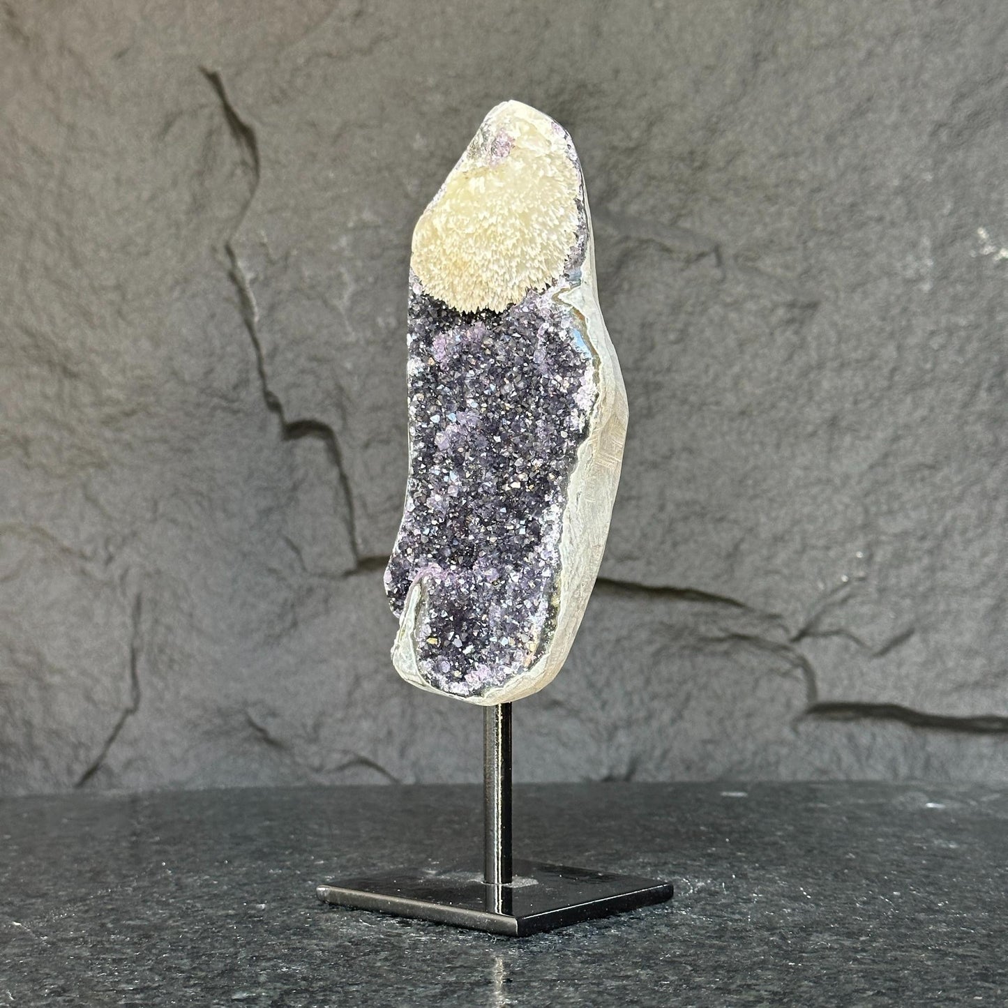 Natural amethyst geode galaxy crystal