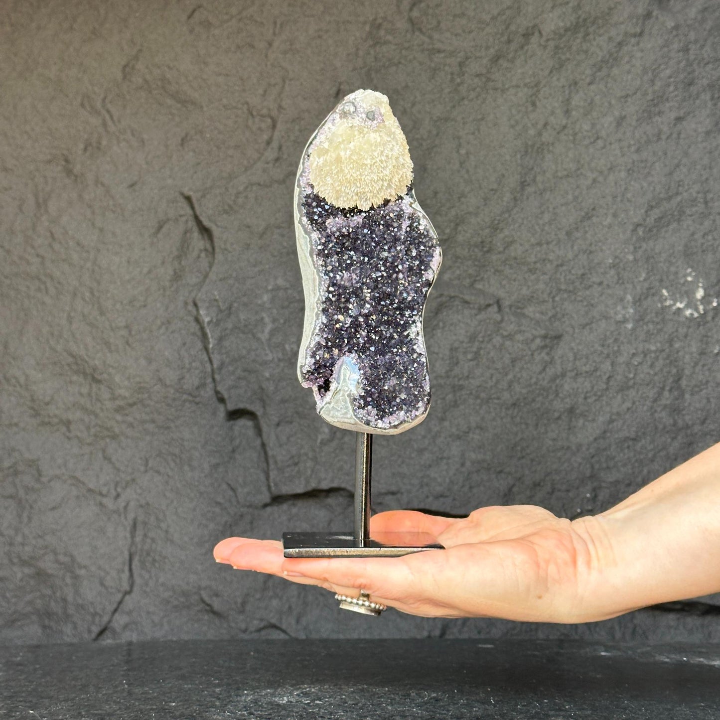 Natural amethyst geode galaxy crystal