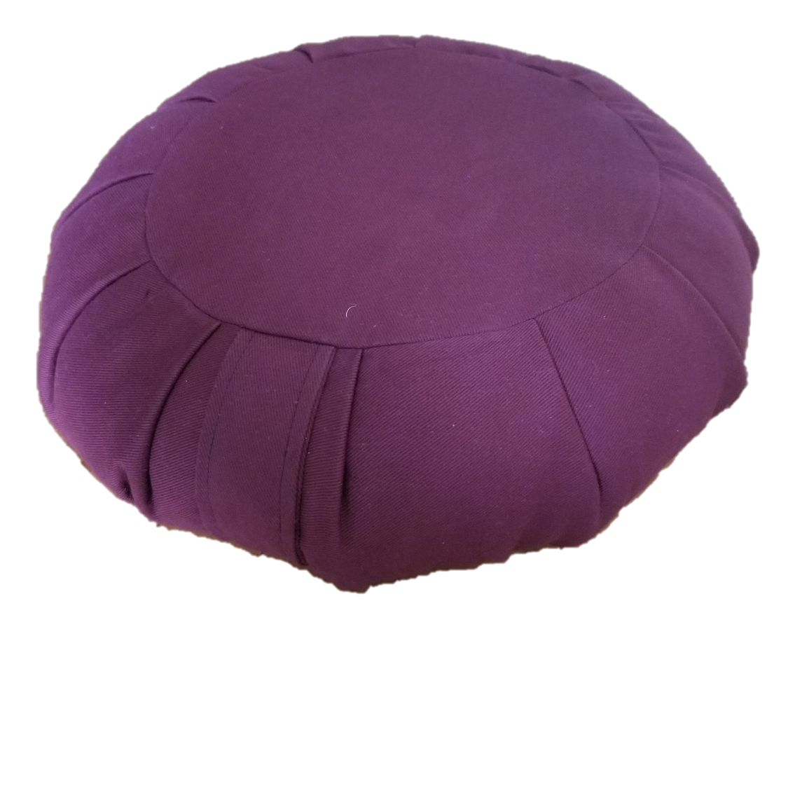 Burgundy meditation cushion on a white background