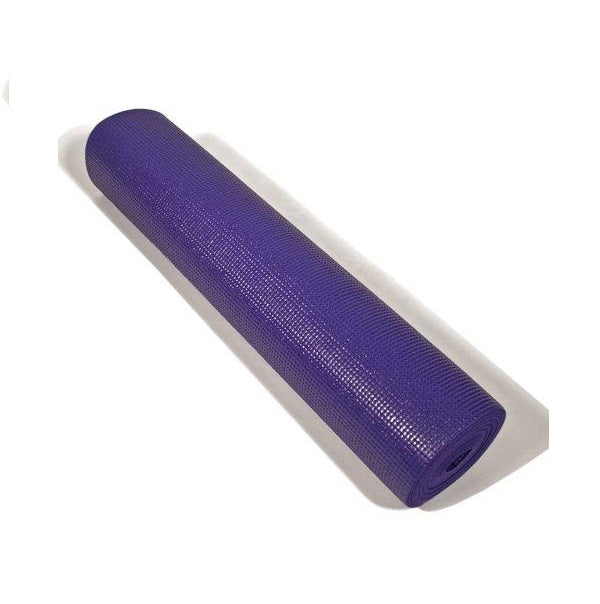 Purple yoga mat on a white background