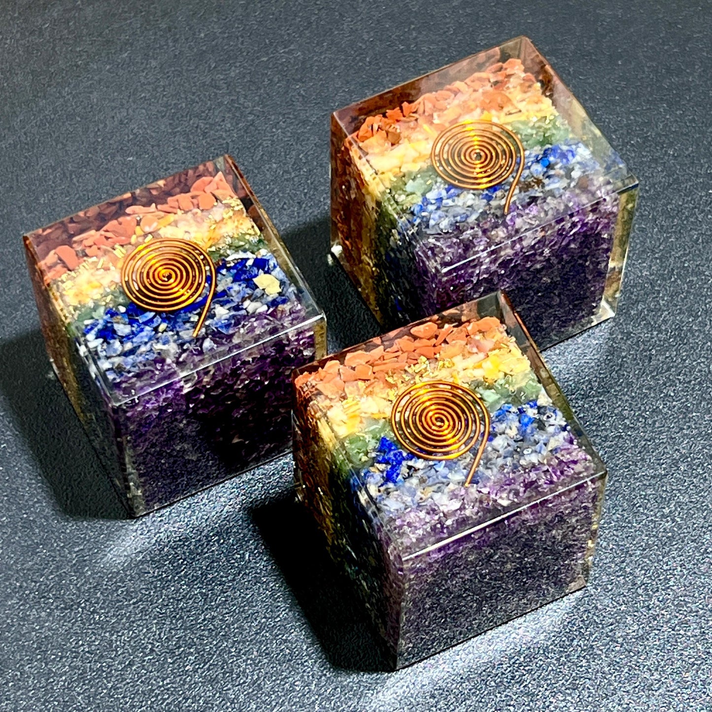 Resin chakra cube