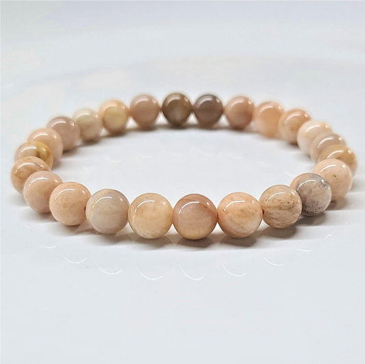 Moonstone Round Bead Bracelet - Traveler's Blessing