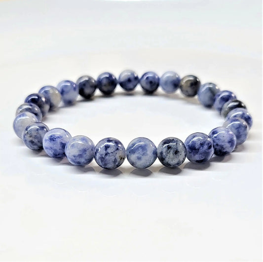 Sodalite Round Bead Bracelet - Eliminates Confusion Sacred Crystals