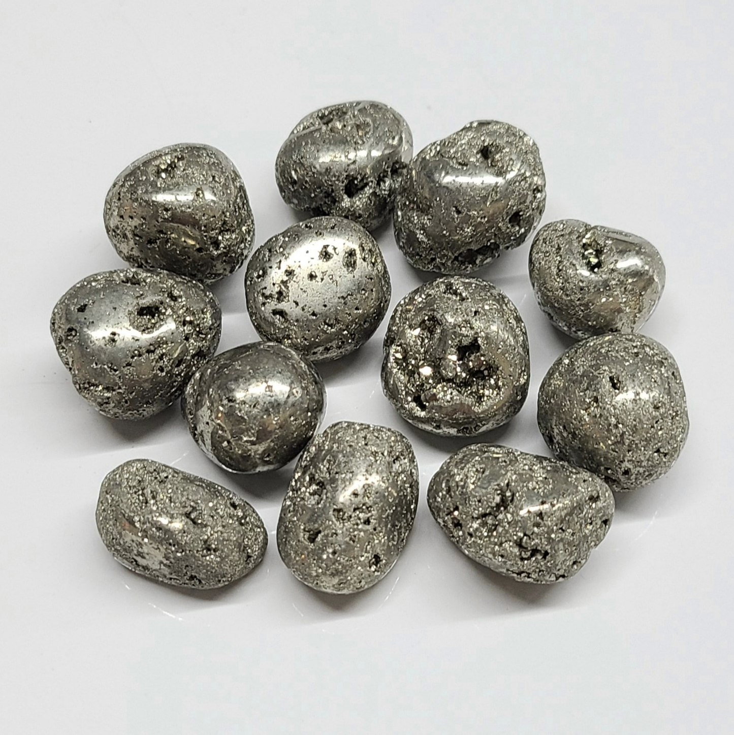 Pyrite with Craters Tumbled Stone