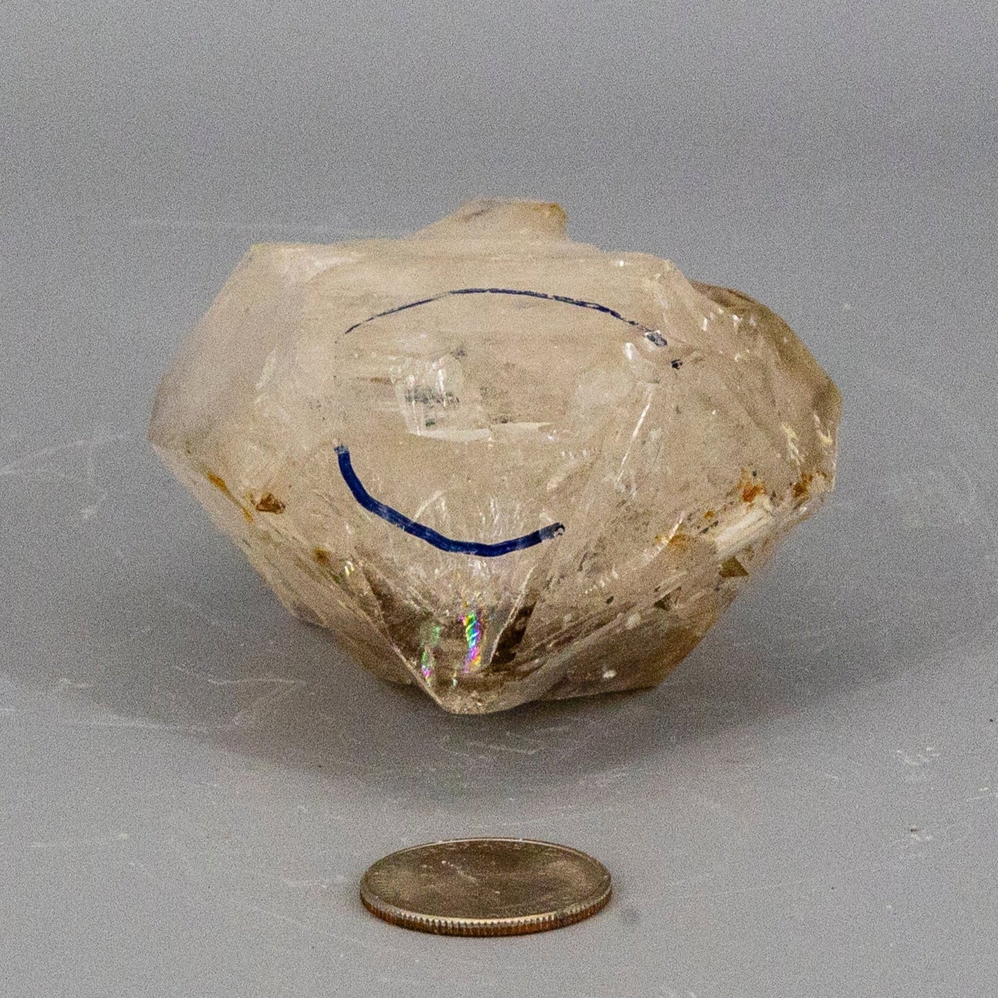 Skeletal Elestial Quartz Enhydro Point With 2 Bubbles