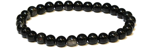 Black Tourmaline Round Bead Bracelet - Protective Filter