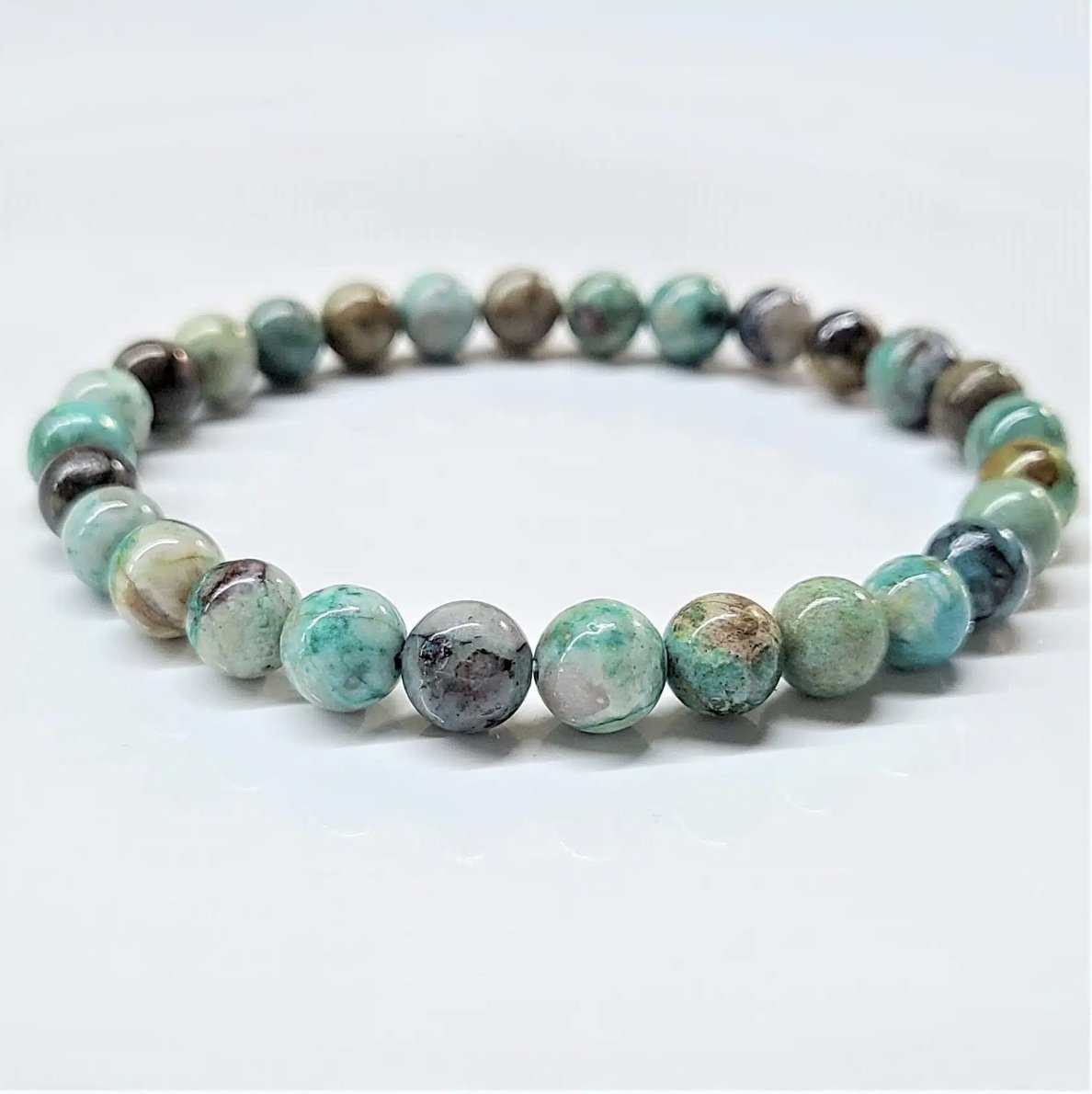 Chrysocolla Round Bead Bracelet - Wise Expression