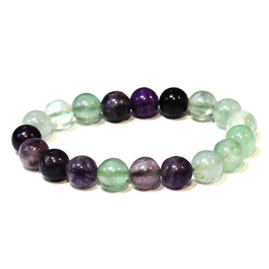 Fluorite Round Bead Bracelet - Psychic Awakening