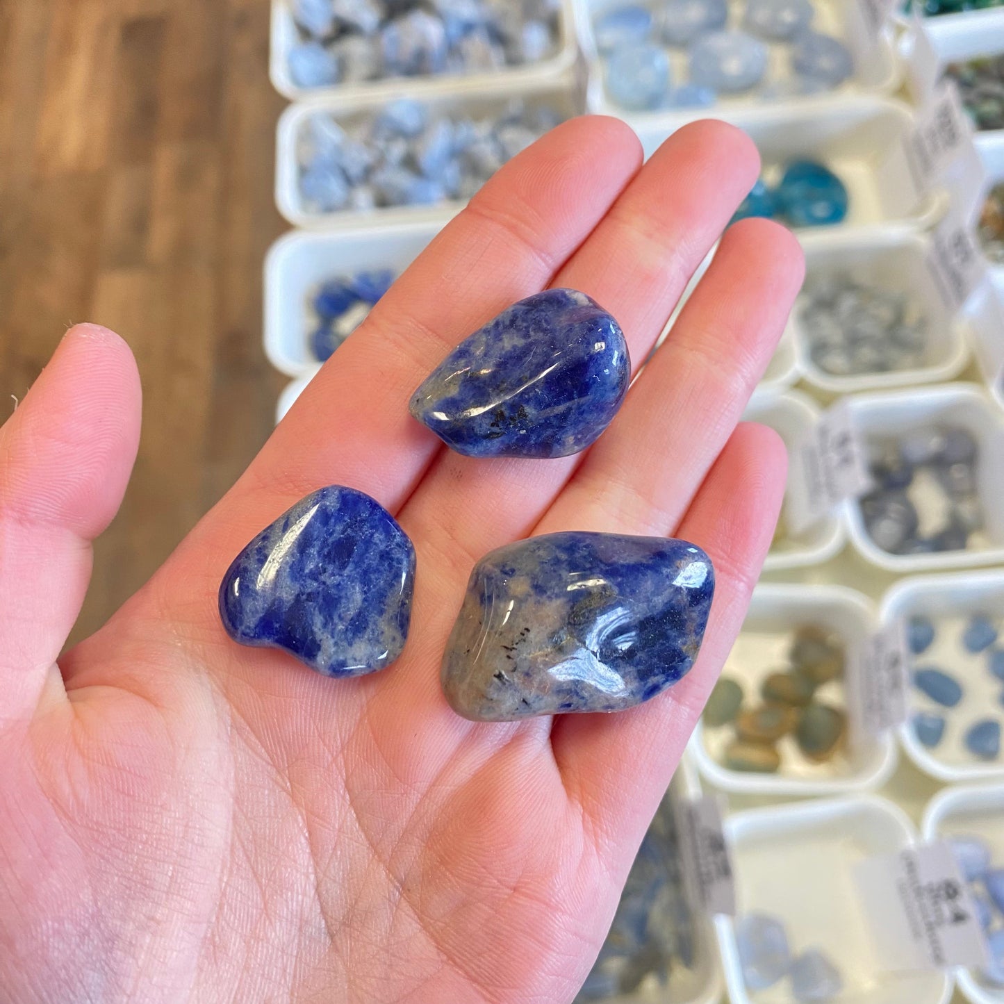 Sodalite (Concentration) Tumbled Pocket Stone