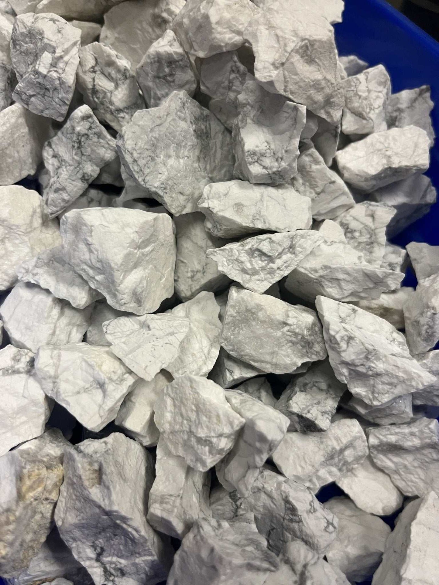 White Howlite Rough Pocket Stone