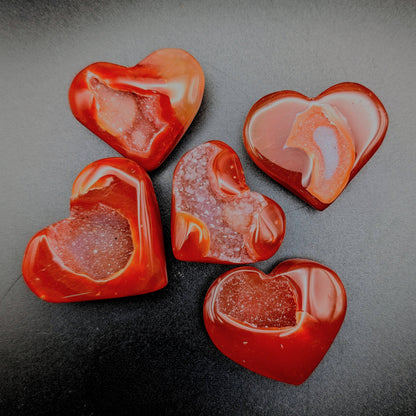 Druzy Carnelian Heart
