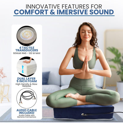 Vibroacoustic Therapy Meditation Cushion bundle with custom amplifier