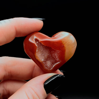 Druzy Carnelian Heart