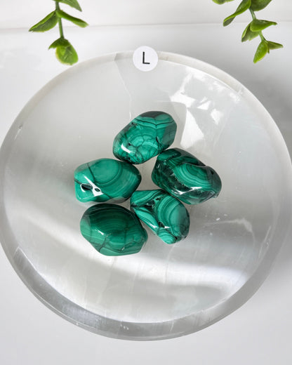 Malachite Tumble for Self-Transformation, 3 Size Options