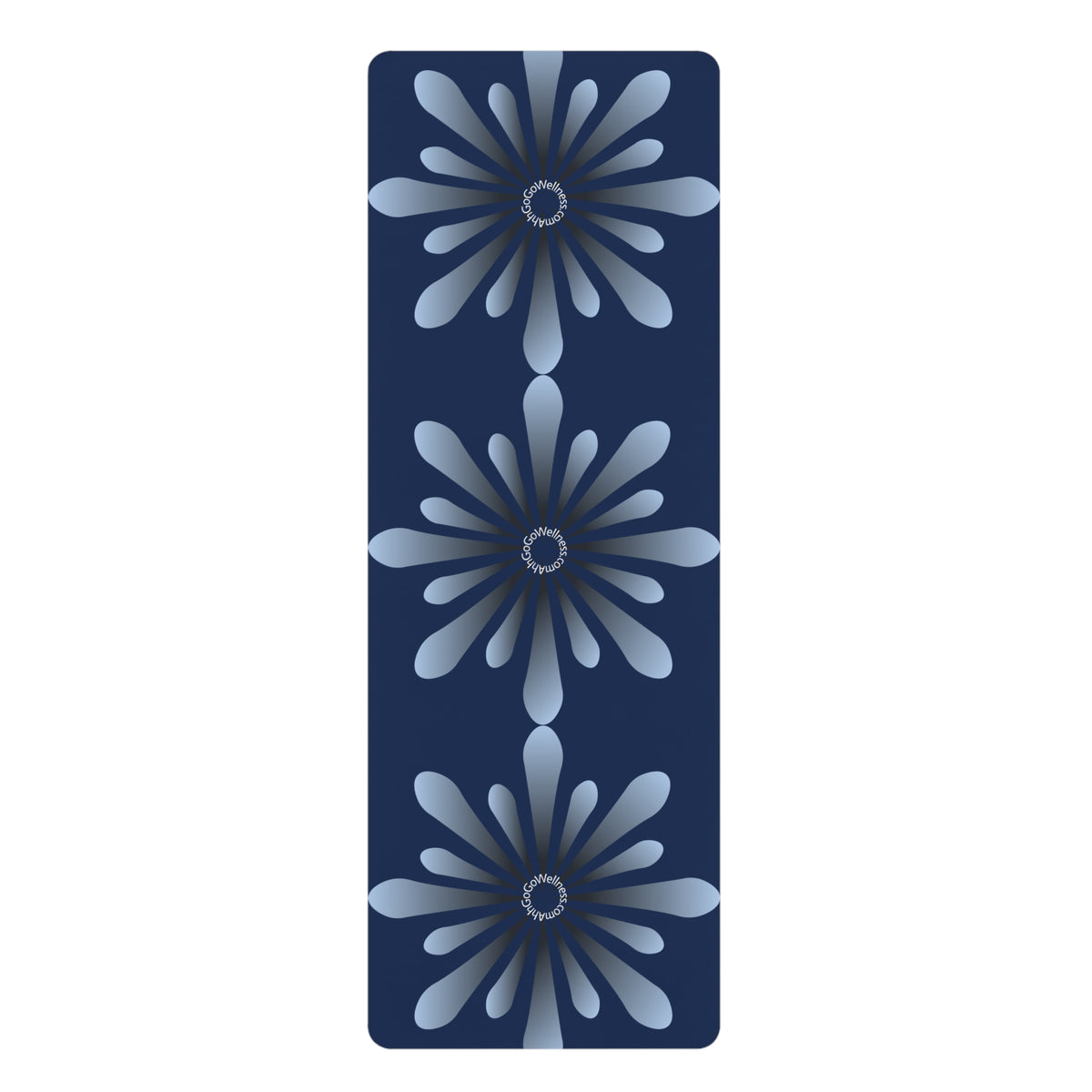 Yoga Mat — Navy Floral Mandala - Ahh GoGo Wellness