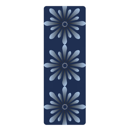 Yoga Mat — Navy Floral Mandala - Ahh GoGo Wellness