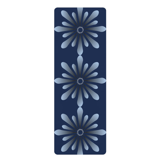 Yoga Mat — Navy Floral Mandala - Ahh GoGo Wellness