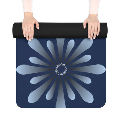 Yoga Mat — Navy Floral Mandala - Ahh GoGo Wellness