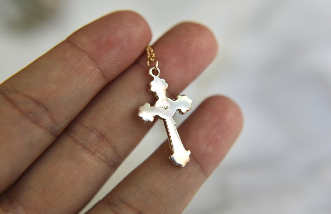 14k Gold Crucifix Necklace - Ethereal Essentials