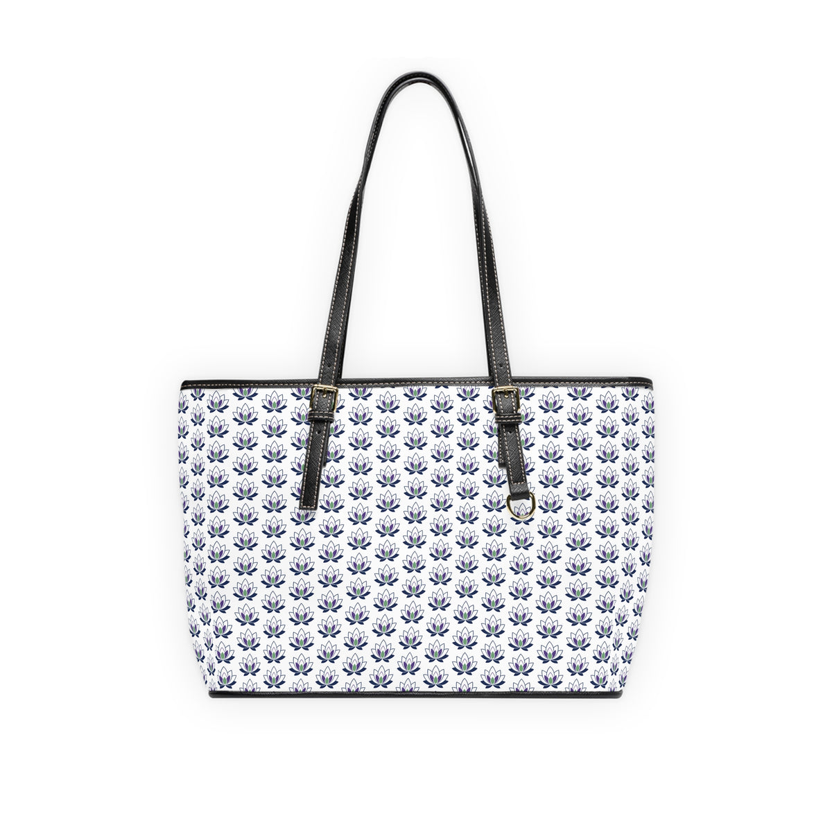 Ahh GoGo Wellness - PU Leather Shoulder Bag - White Lotus - White