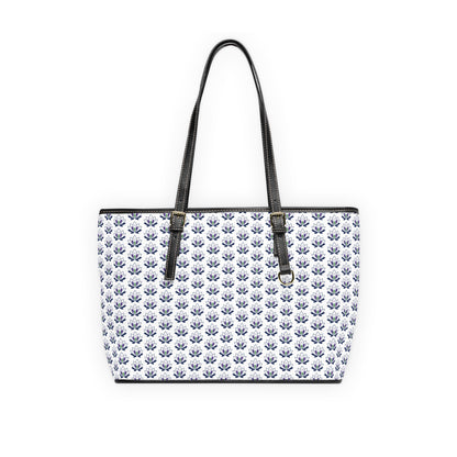 Ahh GoGo Wellness - PU Leather Shoulder Bag - White Lotus - White