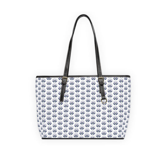 Ahh GoGo Wellness - PU Leather Shoulder Bag - White Lotus - White