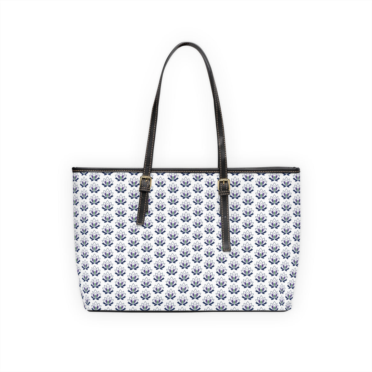 Ahh GoGo Wellness - PU Leather Shoulder Bag - White Lotus - White