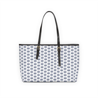 Ahh GoGo Wellness - PU Leather Shoulder Bag - White Lotus - White