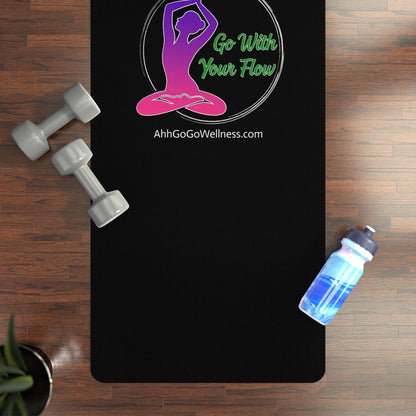Rubber Yoga Mat - Go With Your Flow - Ahh GoGo Wellness