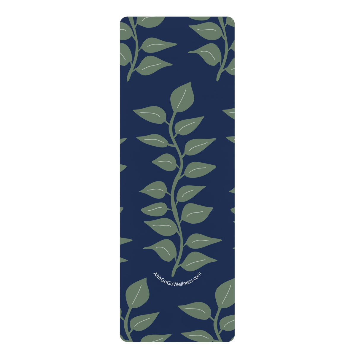Leaf Vine Yoga Mat — Non-Slip Eco-Friendly Blue & Green - Ahh GoGo Wellness