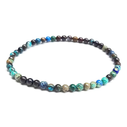Chrysocolla Round Bead Bracelet - Wise Expression Sacred Crystals