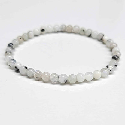 Rainbow Moonstone Round Bead Bracelet - Goddess Energy