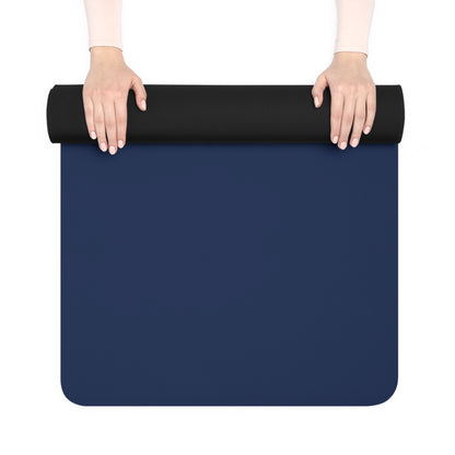 Yoga Mat - "Go With Your Flow" Blue Rubber Non-Slip Mat - Ahh GoGo Wellness