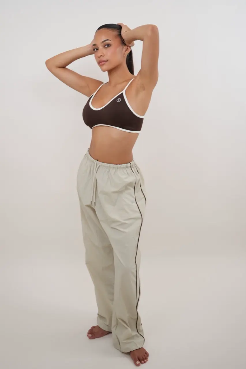 I Accept Change with Grace Beige Versatile Relaxed Fit Pant - Fitness, Yoga KIMITH BRAND