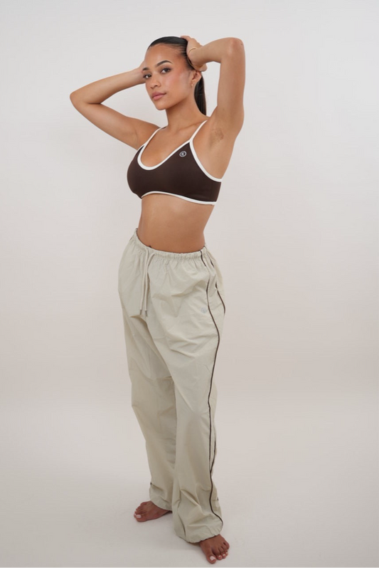 I Accept Change with Grace Beige Versatile Relaxed Fit Pant - Fitness, Yoga