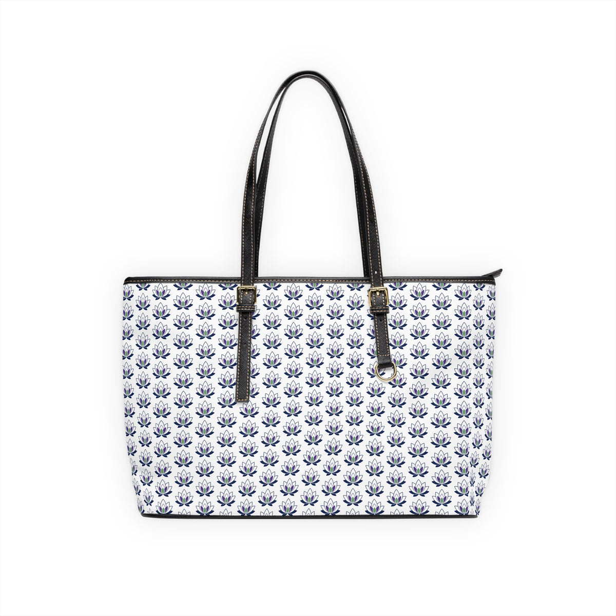 Ahh GoGo Wellness - PU Leather Shoulder Bag - White Lotus - White
